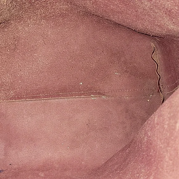 Large J.Crew Burgundy Striped Leather Tote Bag - Picture 11 of 14